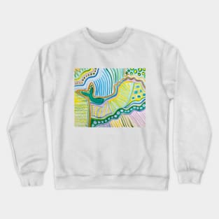 Whimsical Whale Illustration Crewneck Sweatshirt